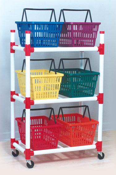 Basket Cart with Rainbow Baskets – Sports Equipment Organizer | 33